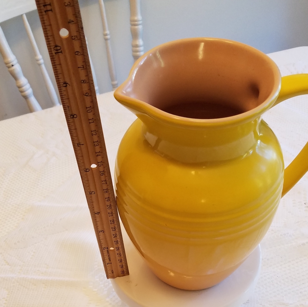 Yellow Ceramic Pitcher Necter - Picture 7 of 8
